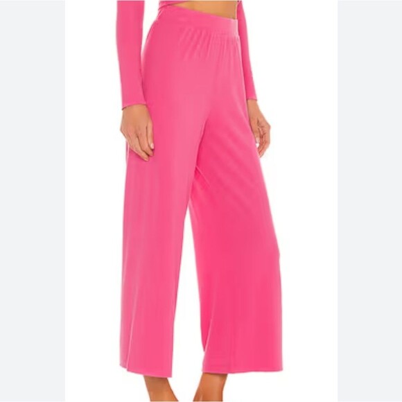 L*Space Charlie Cropped Ribbed Knit Pull On Stretchy Pants Women's Size Medium - Picture 3 of 9